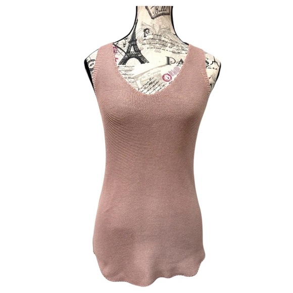 Wishlist Tops - Wishlist Blush Pink Ribbed Tank Top Back Crisscross design with Tie closure